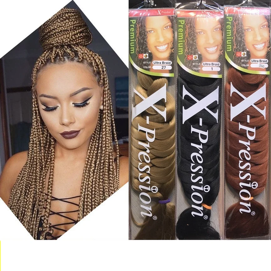 Free Sample Braiding hair prestretch expression extension expression braiding hair jumbo outra hair extension wholesale supplier