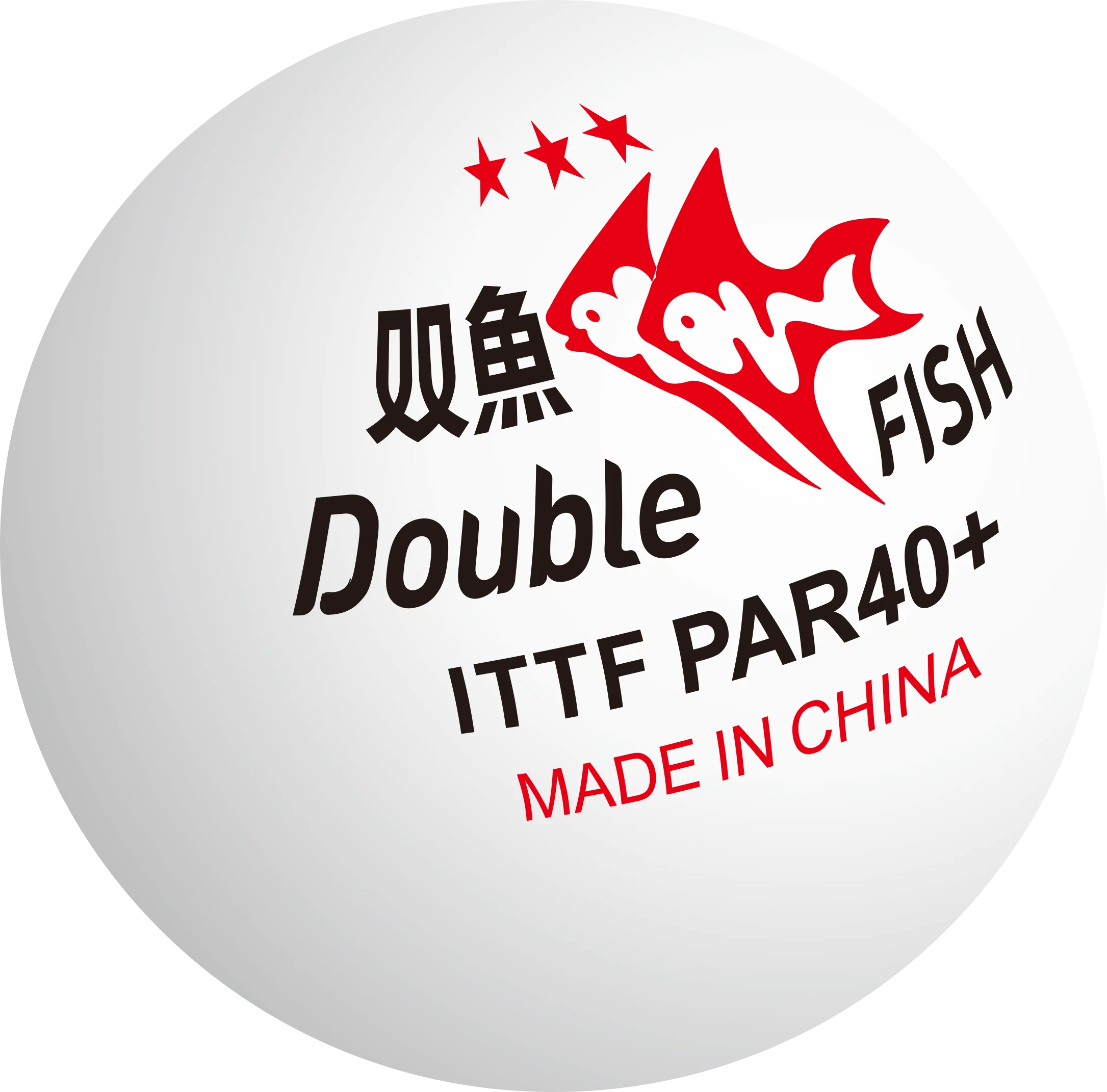 Paris Double Fish ABS Material 3 star  Ping Pong Balls 40mm V40+ Durable Table Tennis Balls with ITTF Approve