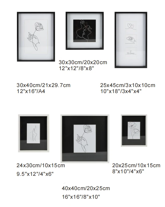 Worth Buying  Super Value abstract art 40x40cm square wall hanging 8x10 inch photo wooden frame