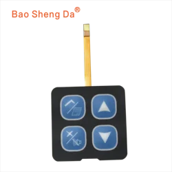 Customized 4 keys Control panel FPC  Emboss tactile button Metal Dome Home appliances control key