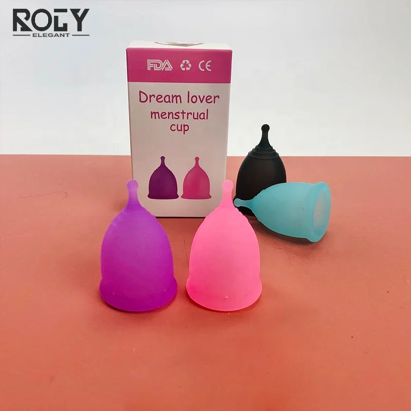  Private custom brand silicone menstrual cup multi color reusable lady for