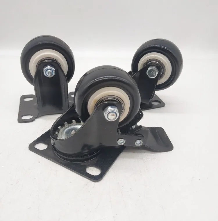 sewing machine caster wheel Polyurethane Foam No Noise Wheels Swivel Caster 1.5 inch 2 inch 2.5inch wheels for air cooler