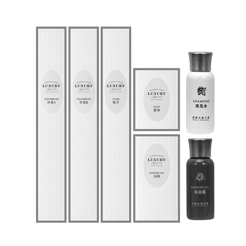 Hot Selling Luxury Bathroom Amenities Five Star Hotel Supplies Disposable Shower Gel Hotel Shampoo for Hotel & Travel Use