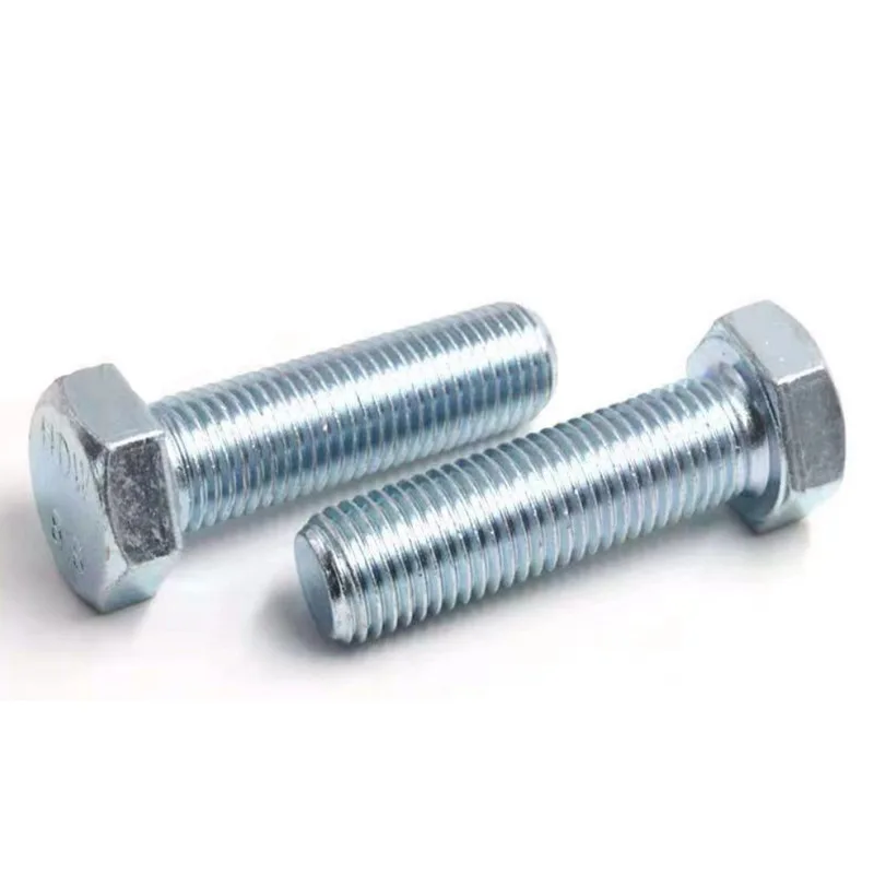 Manufacturer Hexagonal Screw White Zinc Plated Coarse Thread Hexagon Bolt For Automobile Industry Good Supplier OEM