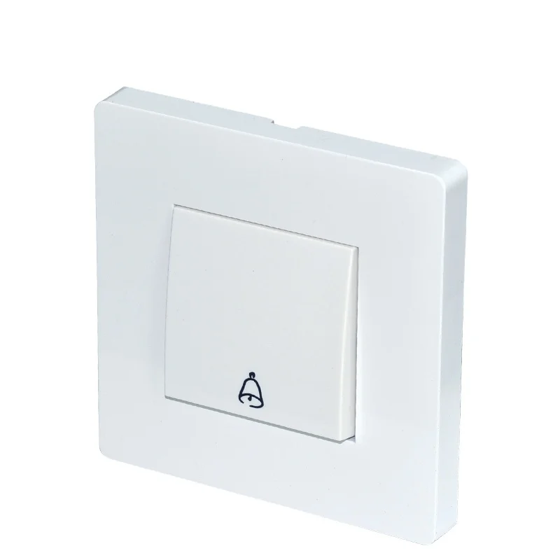 NEPCI 86x86mm flat type wall power switch socket XJY-QB-08-101 Flush wall mounted electric door bell switch 250V/10A