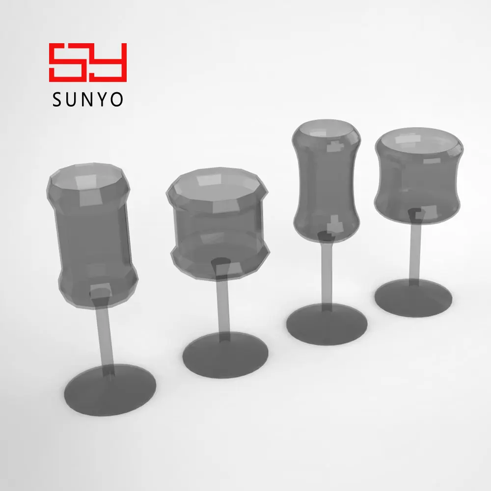 To Design Drawings Can Be Customized Elegant Crystal Glass Wine Glasses Super-thin  Stem Wine Goblets