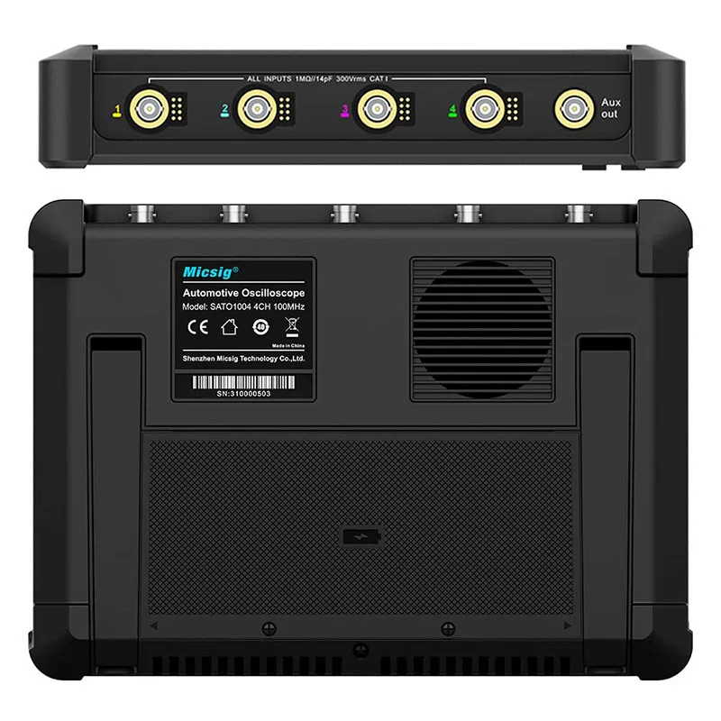 Micsig Digital Automotive Oscilloscope 100MHz 4 Channels Handheld Portable Tablet Osciloscopio With Handbag SATO1004