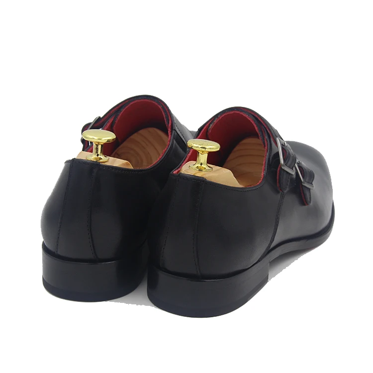 Popular Classic Italian design Leather men shoes Office Business Wedding dress shoes Lace up Buckle strap Oxford shoes for Men