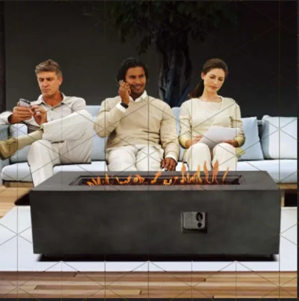 Shipping Outdoor Rectangular Propane Fire Pit Indoor/Outdoor Smokeless Heater Gas Fire Furnace Calentador Fire Pit Horno