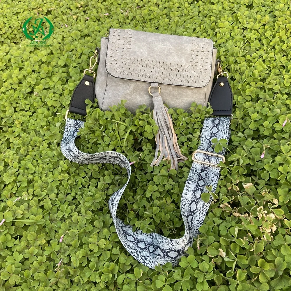 Monogrammed Whipstitch Flapover Crossbody Bag Rainbow Sunflower Belt Strap Tassel Purse