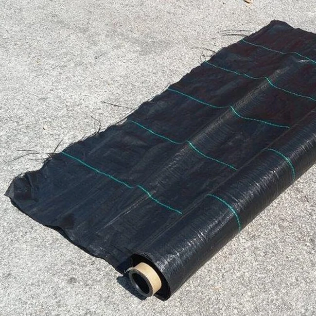 
Polypropylene Woven Weed Barrier Cloth, Black Garden Ground Covering Woven Fabric, Agricultural Plant Anti Root Weed Mat With 