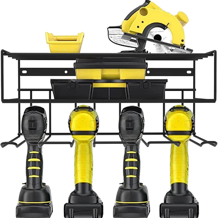 JH-Mech Compact Steel Design Garage Tool Organizer Wall Mounted Storage Rack for Handheld & Power Tools