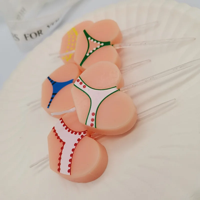 Wholesale Decorative birthday candles printed with Bikini sexy design  colorful cake candles For Parties