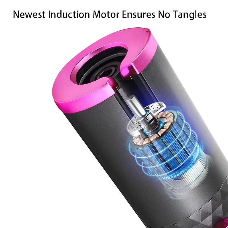 Ceramic Auto Hair Curl USB Rechargeable Portable Wireless Hair Spin Curler Automatic Cordless Curling Iron
