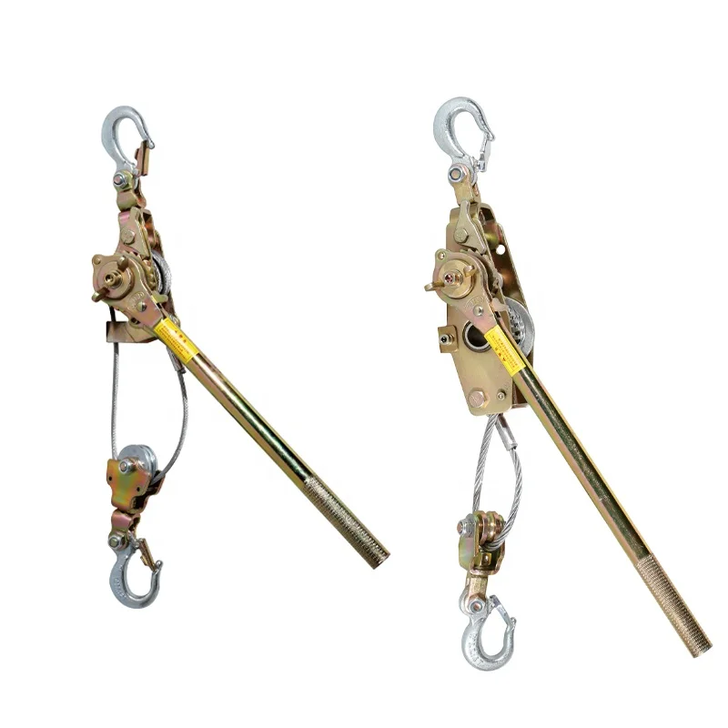 kawasaki brand with wire rope grip 1t 1.5ton 2ton cable ratchet puller with cable clamp