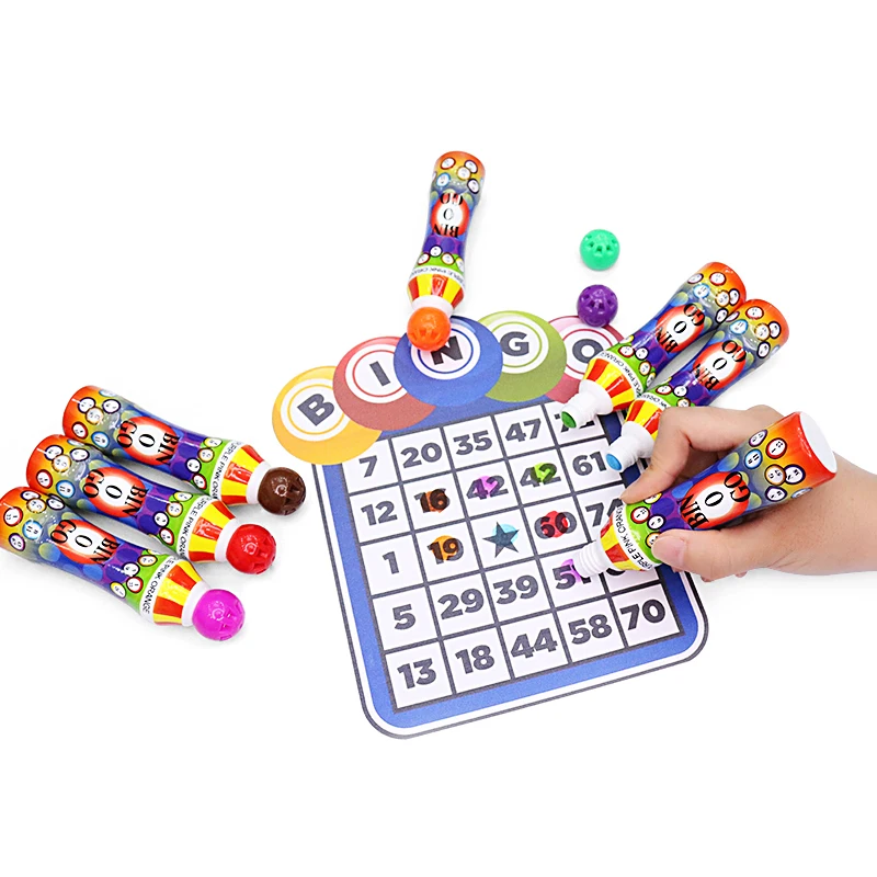 Popular bingo game set empty plastic bottle paint containers bingo dabbers Empty bingo marker