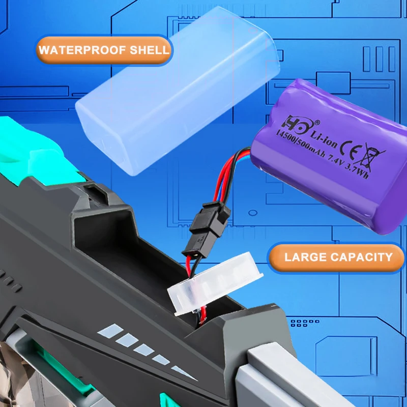 Wholesale Electric Continuous Water Gun High Pressure Automatic Water Absorption Loading Auto Shooting Water Gun With Flashlight