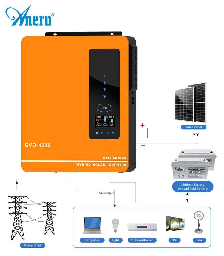 Anern 3 kva 6 kva hybrid solar inverter mppt dc 12v 220v 5000w