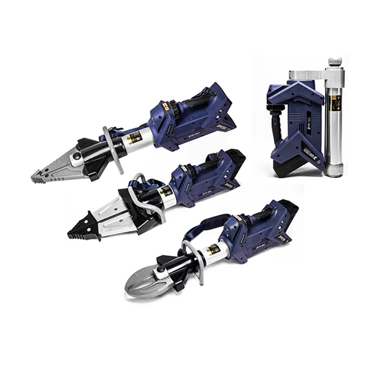 
High cutting force portable hydraulic electric rescue shear cutter. 