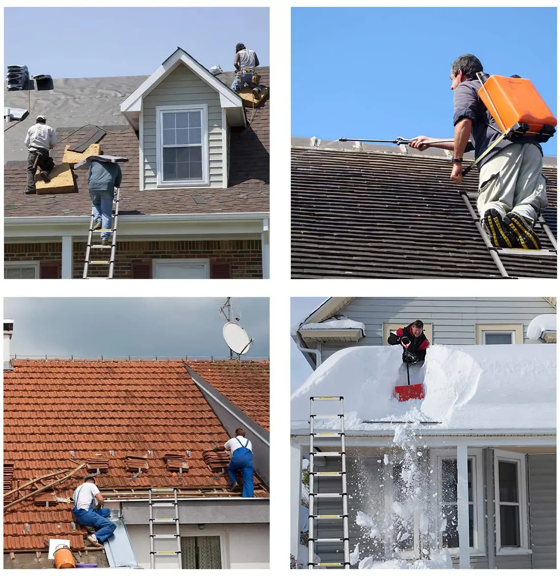 12.5FT Aluminium Single Telescopic Ladder Manufacture