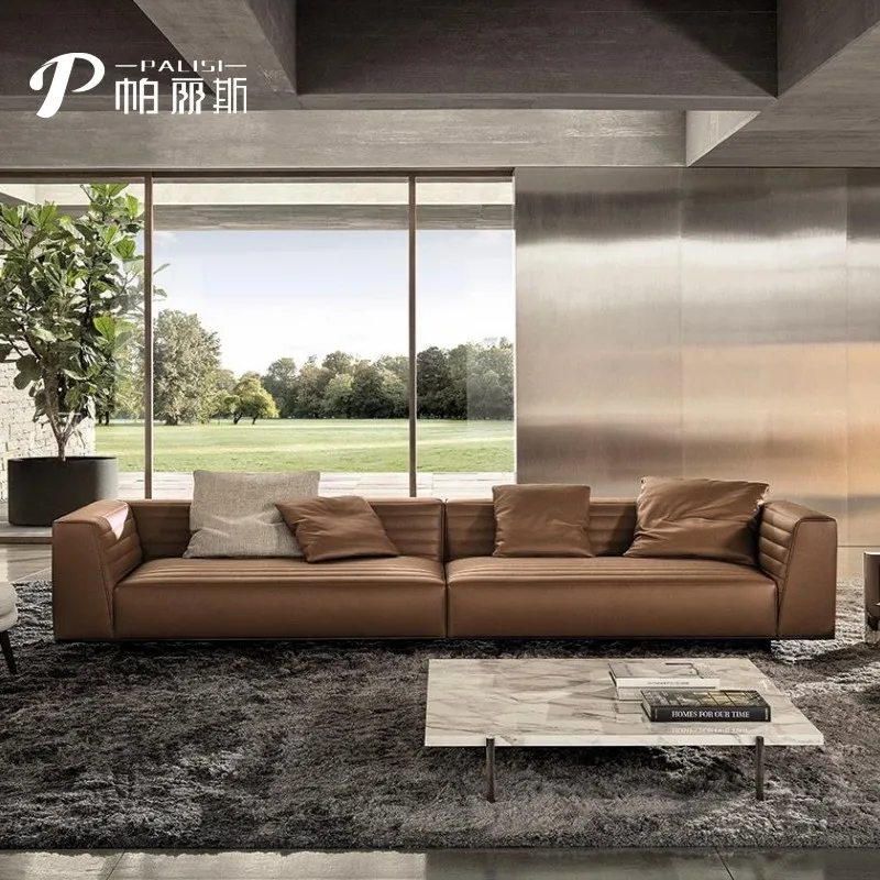 Italian living room corner sofa set furniture high end home fabric sectional Minimalism sofa set design