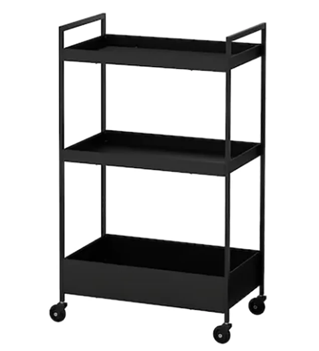 Iron 3-tier Movable Kitchen Trolley Storage Cart Multi-functional Trolley Cart