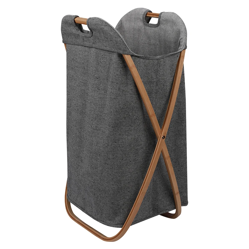 YIKAI бамбуковые складные корзины для белья с двойными встроенными ручками съемные кронштейны льняные корзины для белья для гостиной