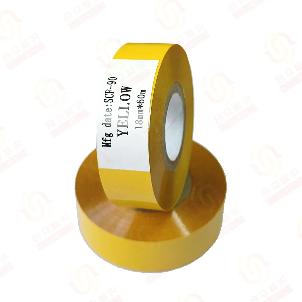 Scratch Resistant Thermal Transfer RIBBON Tire label carbon tape yellow red Dot rubber ribbon belt tyre dynamic balance carbon