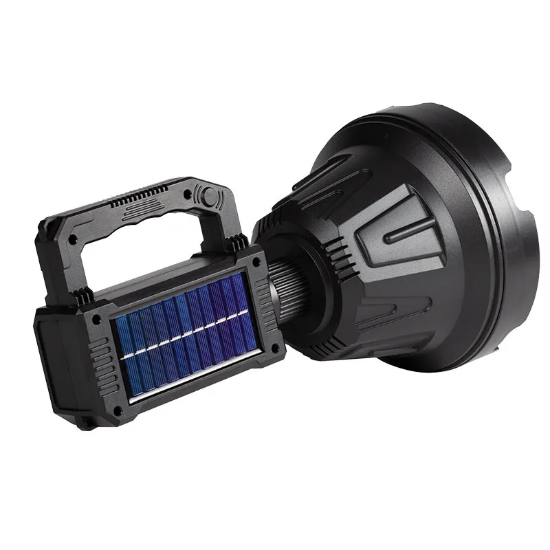 2022 NEW solar charge Portable hand lamp Searchlight waterproof Super Bright LED flashlight