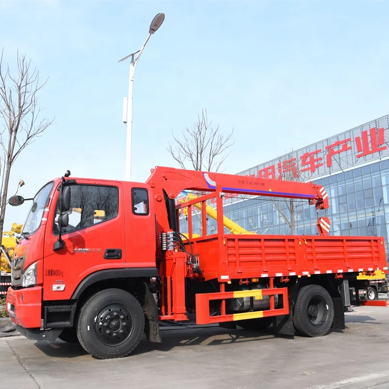 Ready Stock 14 Ton Truck Crane Hydraulic Arm Truck Mounted Crane Color Customization