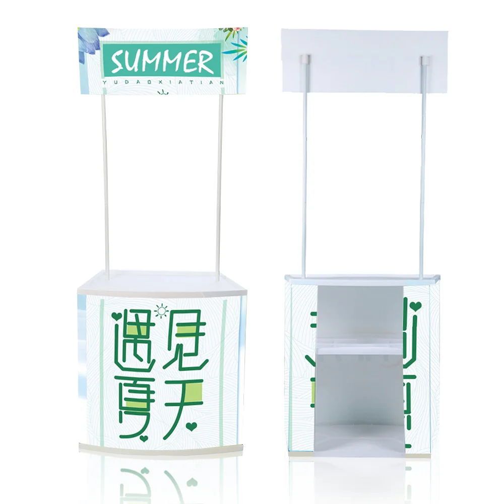 Wholesale supplier folding sampling booth promotional table fast assemble exhibition booth desk