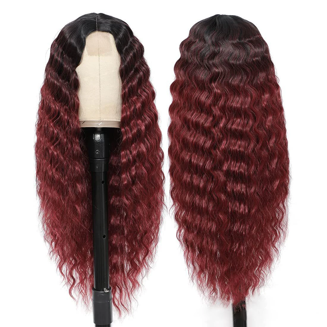 Wholesale Cheap High Quality Synthetic Lace Front Wigs Long Curly Heat Resistant Synthetic Hair Glueless Deep Wave For Women Wig