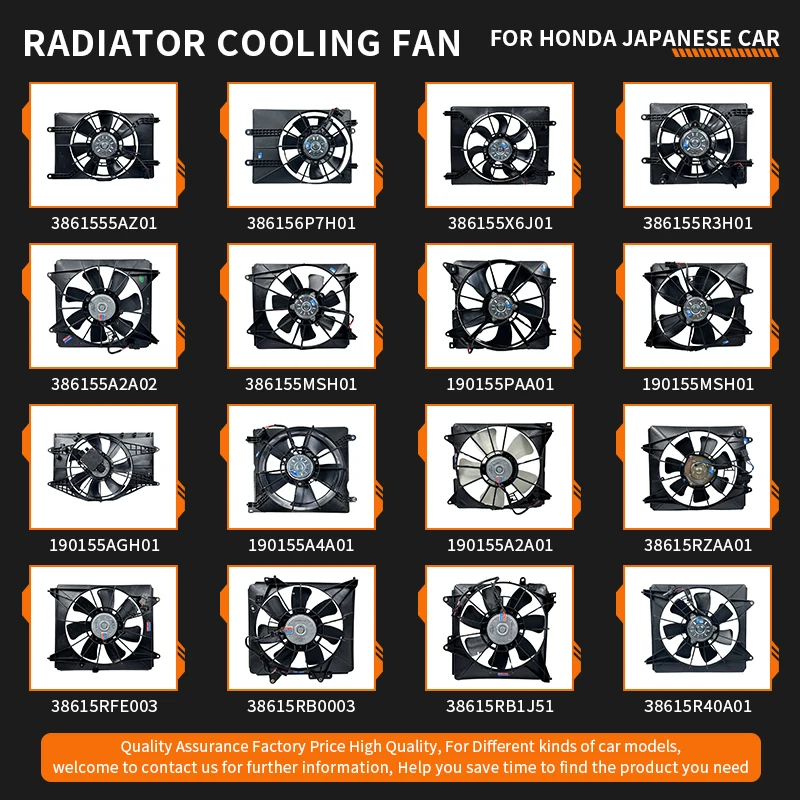190155M1H01	High Quality Auto Part Auto Cooling Systems Auto Cooling Fan For Honda JADE FR1 19015-5M1-H01