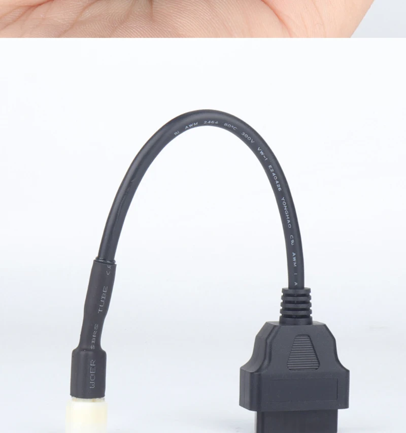 OBD Motorcycle Cable For 3 Pin Motorcycle Scanner Cable To 16 Pin OBD2 Diagnostic Cable Replacement For Motorbikes