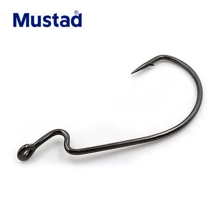 Mustad Fishhook Set 38105NP High Quality Fishing Worm Hooks Saltwater Freshwater Mustad High Carbon Fishing Crank Hooks