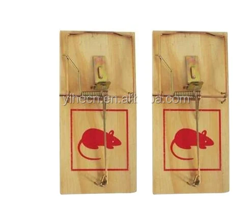 Custom Animal-Friendly Reusable Spring Rodent Mouse Trap Wooden Mousetrap Mice Killer Traps