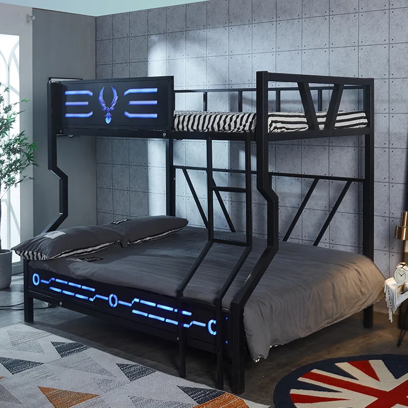 Cheap Price Double Layers Modern Iron bed cadeira de jogos Twin Over Two Silla Gamer Gaming Metal Bunk Bed