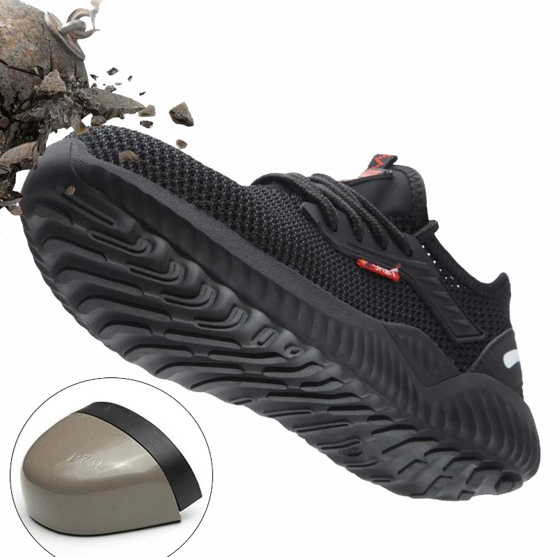 Hot Sale Popular Sport Fashion Style Steel Toe and Steel Midsole Anti Piercing Anti Smashing Industrial Men Safety Shoes