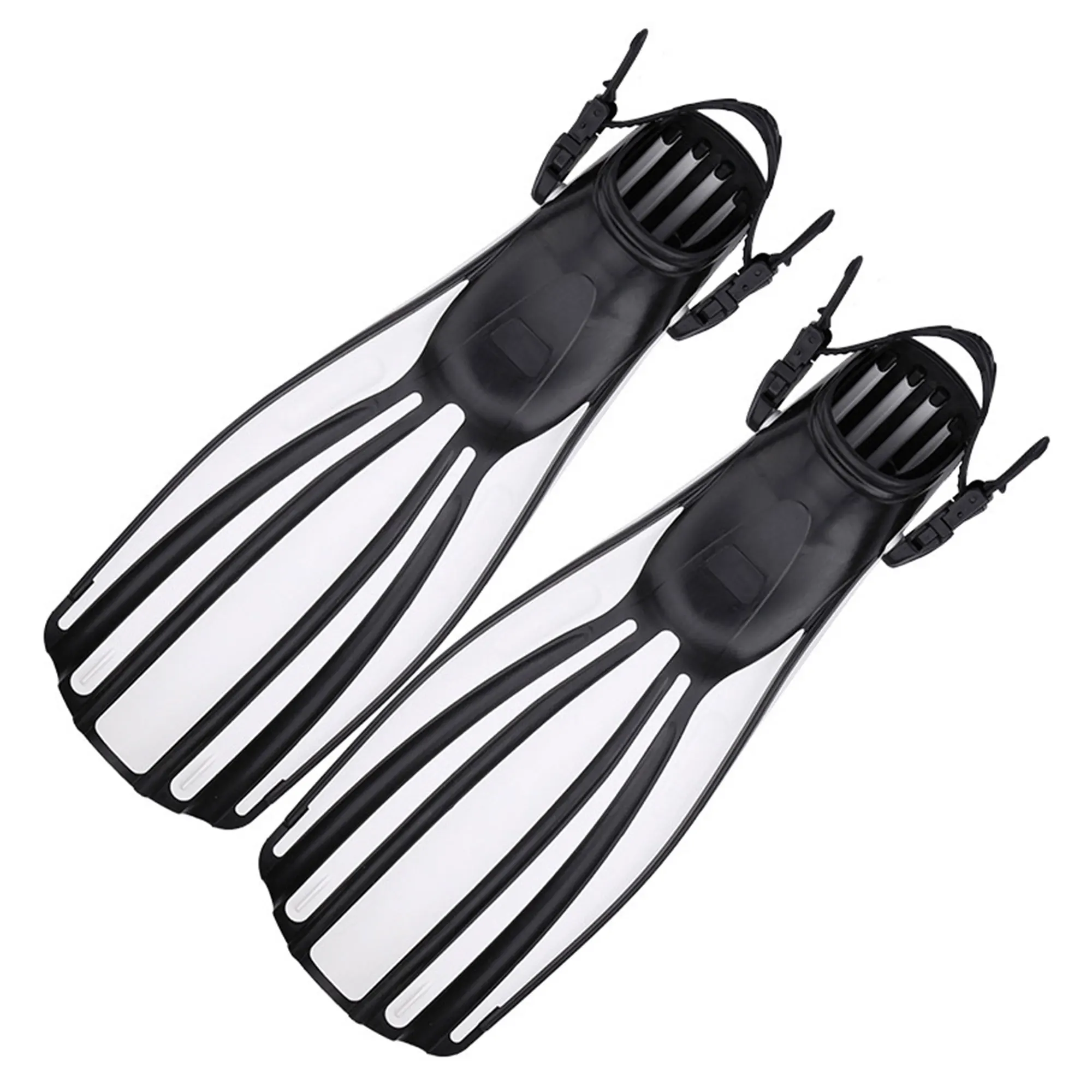 High Quality Depth Diving Scuba Flippers OEM Logo Customizable Full Foot TPR Rubber Fin Adjustable Wholesale Scuba Dive