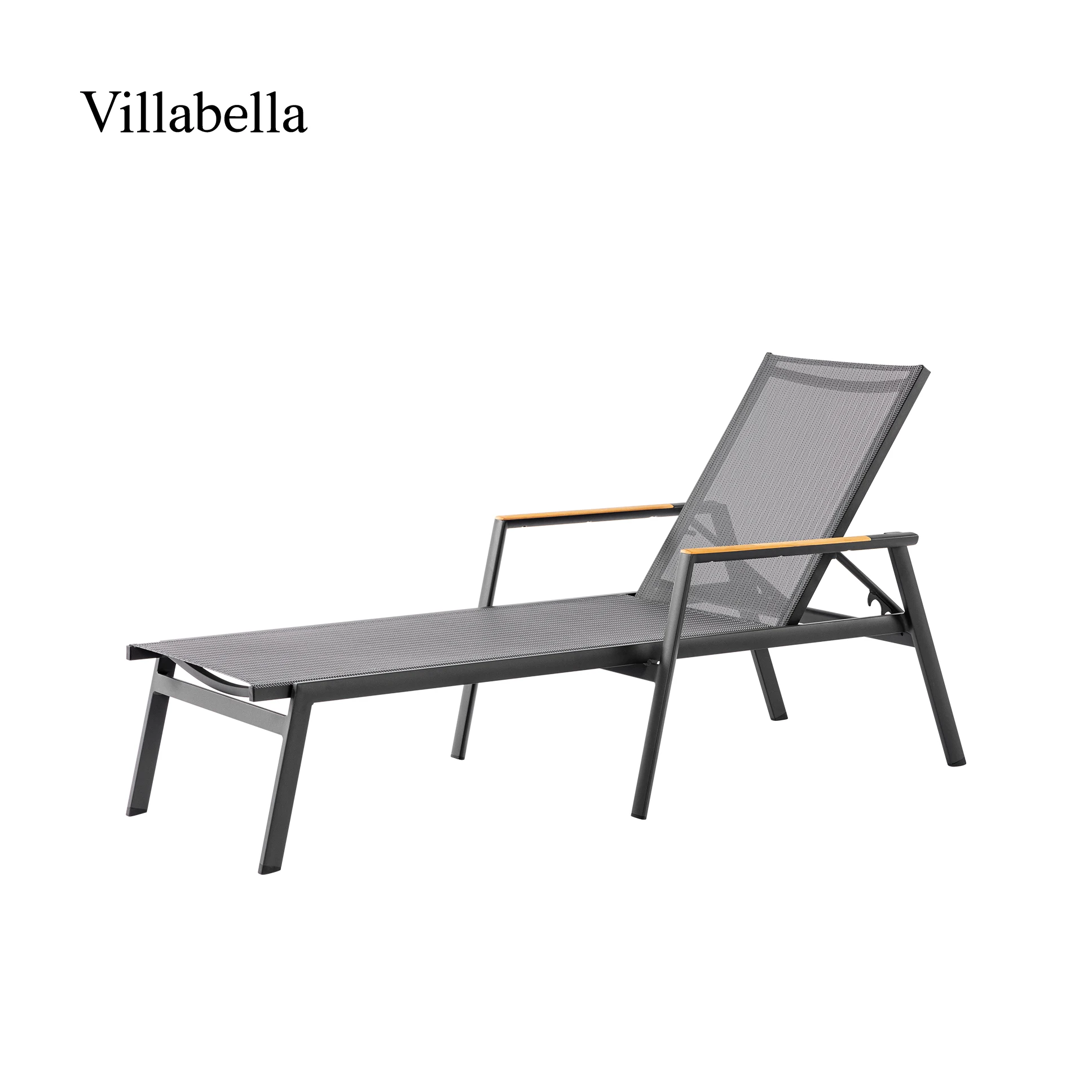 Modern Garden Furniture Beach Lounger Aluminum Outdoor Furniture Hotel Swimming Pool Chair Sun Lounger With Armrest
