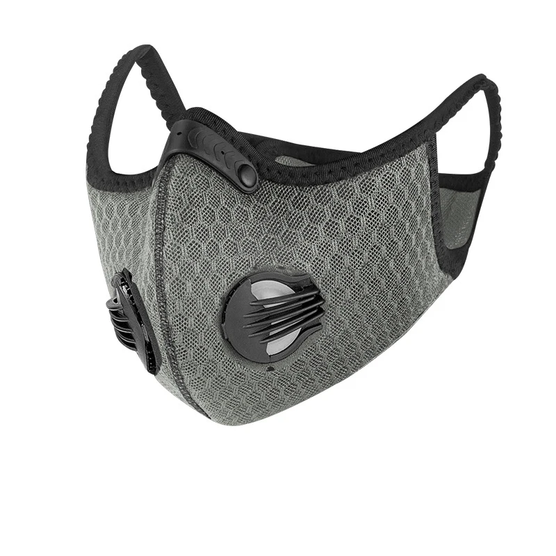 
EDIOM custom printed dust unisex civil no cotton fashion vendor trendy face mouth maskes with breathing valves gray 