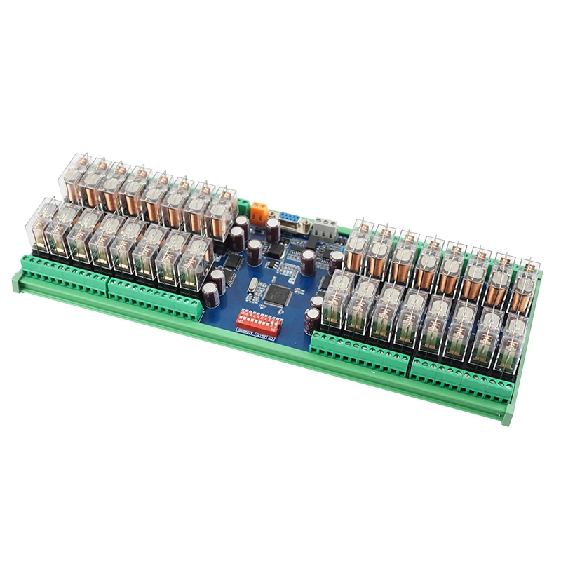 32-канальный RS485 связи Omron Реле модуль RS485 Modbus RTU/232 DC12V/24V-релейный выходной модуль для ETC индукции