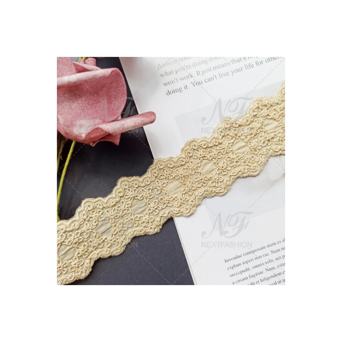 High quality and low price cotton material soft can be customized cord lace clothing lace fabric
