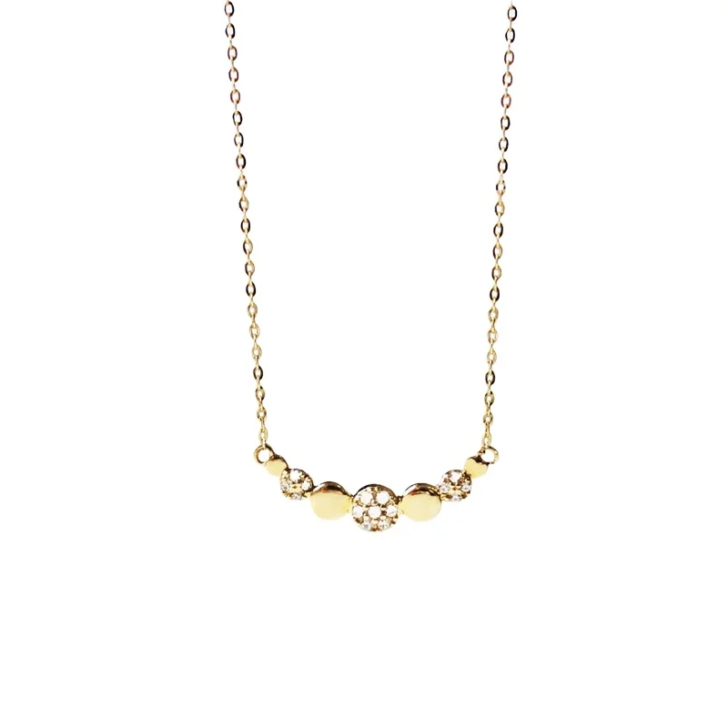 14k Gold Diamond Necklace clavicle chain
