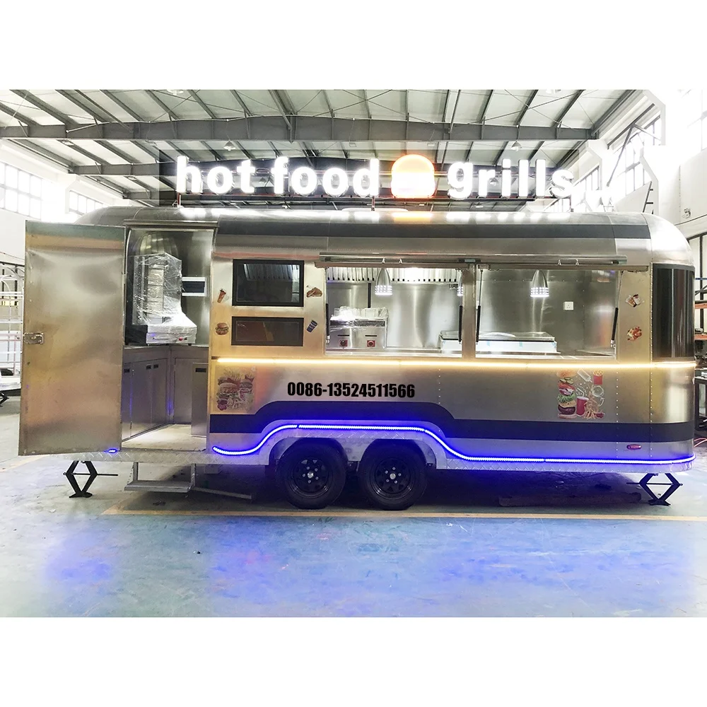 CE certificate concession coffee food trailer hot dog food carts with full kitchen mobile ice cream mobile food  cart