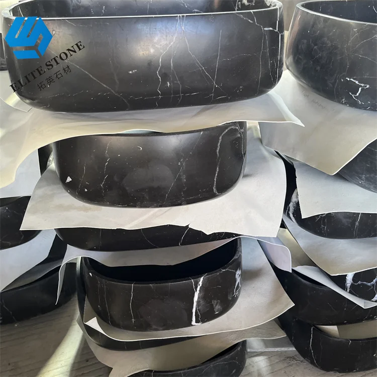 Black Marble Stone Sink Hand Wash Basin