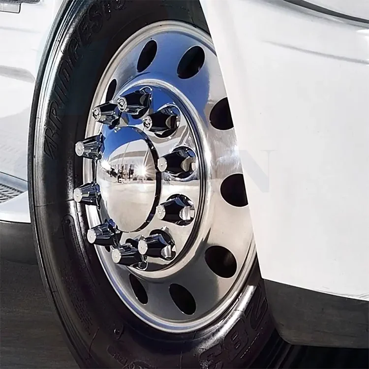 Factory Custom Truck Axle Covers Chrome Hub Cover Kits For Dump Trucks Volvo Vnl