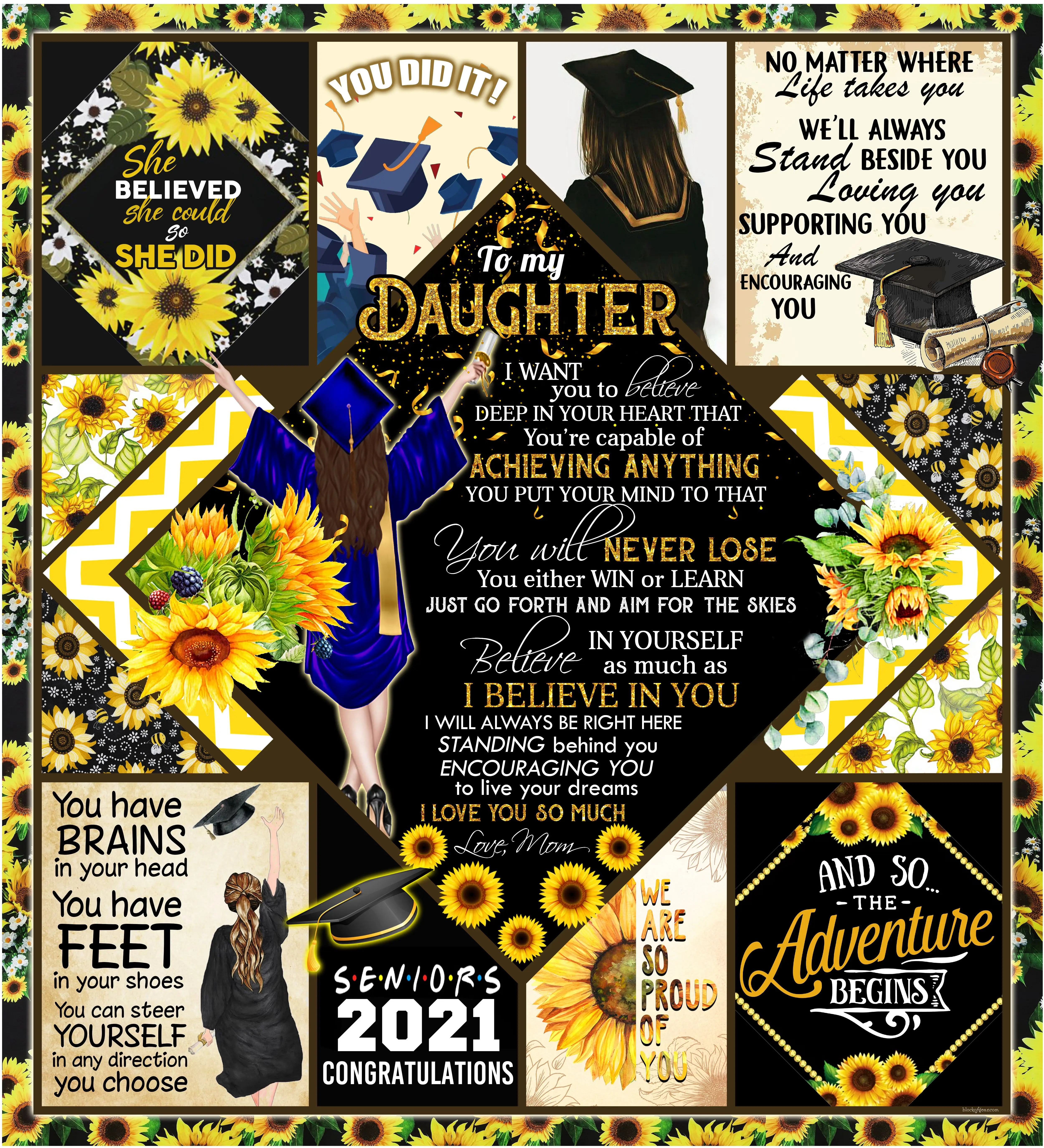 
2021 customized graduation summer quilt is the best gift 