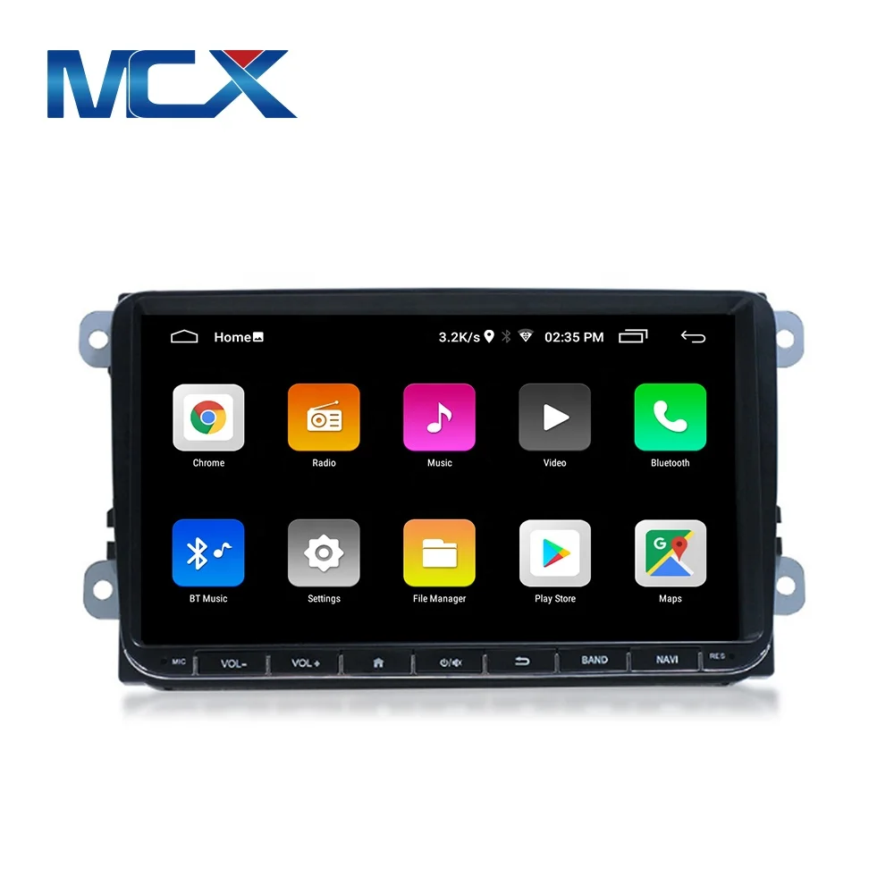MCX 9 inch Android 10.0 Car dvd player For Universal SKODA GOLF 5 Golf 6 POLO PASSAT B5 B6 wifi gps navigation Autoradio