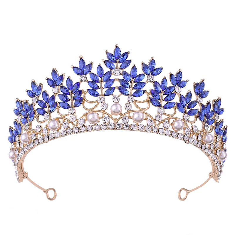 Alloy Rhinestone Crown Hair Accessories For Women Wedding Decoration Crown For Bridal Rhinestone Diadema Tiara Gift Wholesale